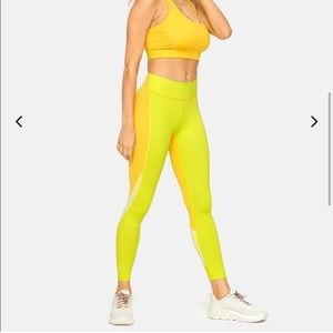 Outdoor Voices Bra and Leggings Sunshine Yellow Small NWT